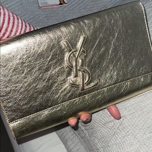 Gold ysl clutch